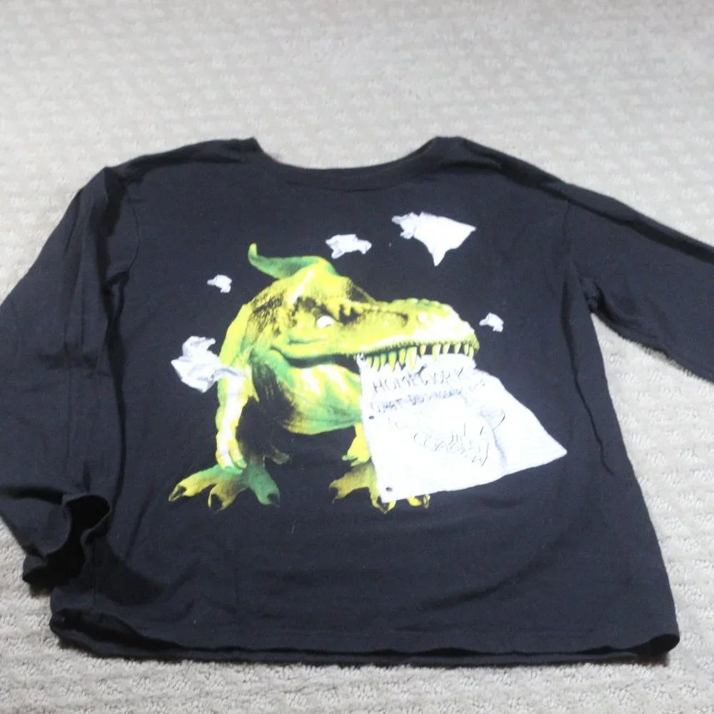 Children's Place Boys Large Dinosaur Long Sleeve T-Shirt